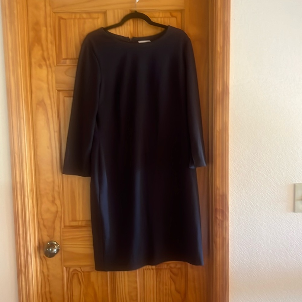 Calvin Klein size 16, long sleeve dress gray